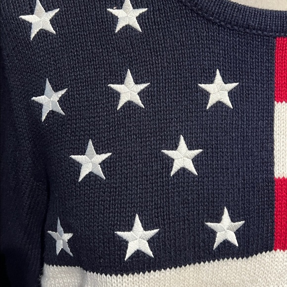 Vintage American flag sweater cotton blend size M - Picture 5 of 12